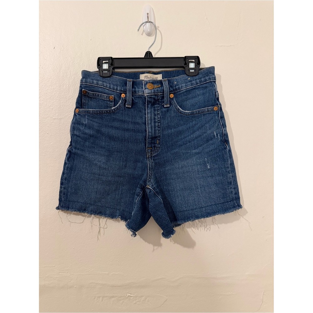 Madewell Dark Blue High- Rise Denim Jean Shorts Size 24